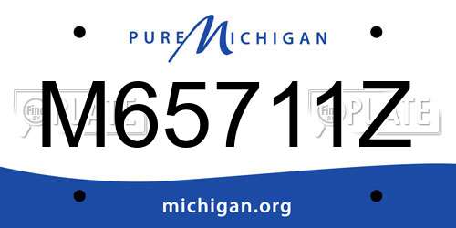 M65711Z Michigan License Plate