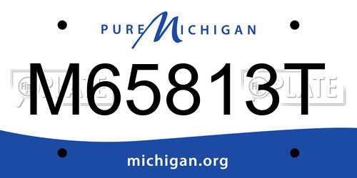 M65813T Michigan License Plate