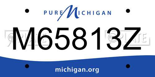 M65813Z Michigan License Plate