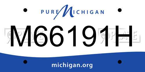 M66191H Michigan License Plate