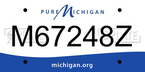 M67248Z Michigan License Plate