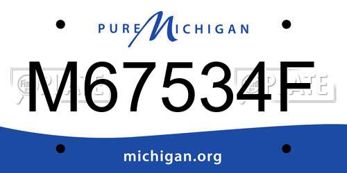 M67534F Michigan License Plate