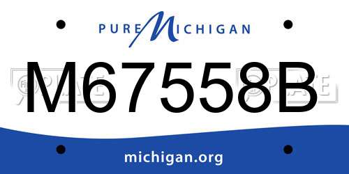 M67558B Michigan License Plate