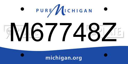 M67748Z Michigan License Plate