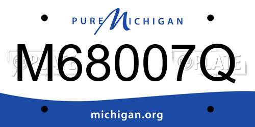 M68007Q Michigan License Plate