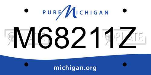 M68211Z Michigan License Plate