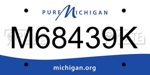 M68439K Michigan License Plate