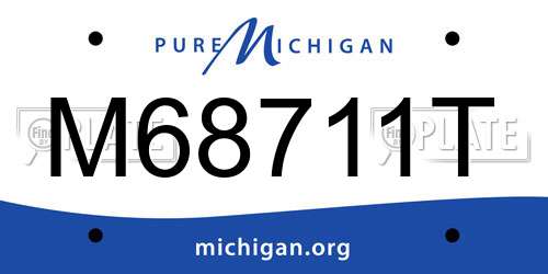 M68711T Michigan License Plate