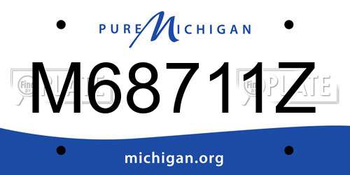 M68711Z Michigan License Plate