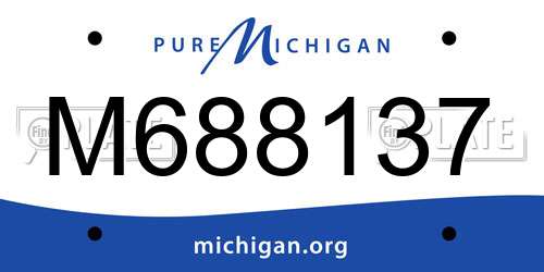 M688137 Michigan License Plate