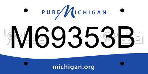 M69353B Michigan License Plate