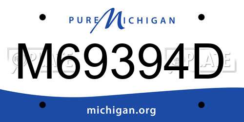 M69394D Michigan License Plate