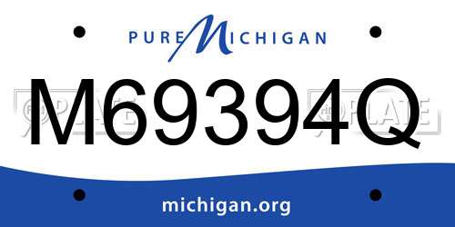 M69394Q Michigan License Plate