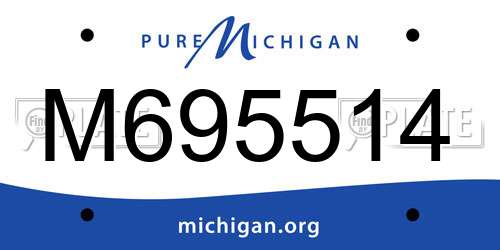 M695514 Michigan License Plate