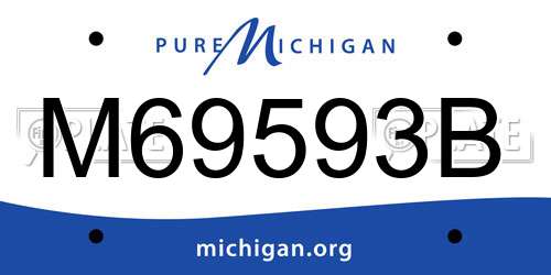 M69593B Michigan License Plate