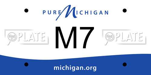 M7 Michigan License Plate
