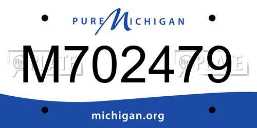 M702479 Michigan License Plate