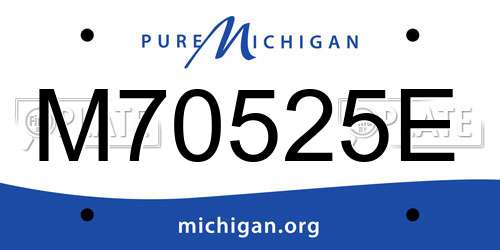 M70525E Michigan License Plate