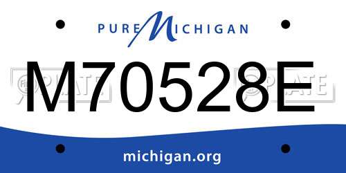 M70528E Michigan License Plate