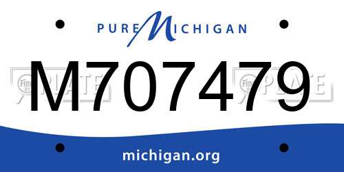 M707479 Michigan License Plate
