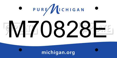 M70828E Michigan License Plate