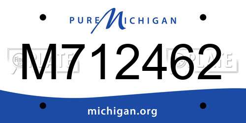 M712462 Michigan License Plate