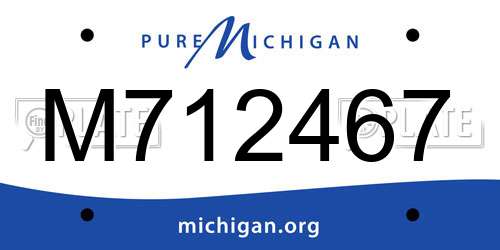 M712467 Michigan License Plate