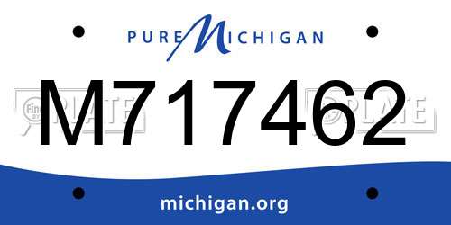 M717462 Michigan License Plate
