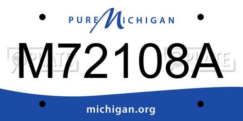 M72108A Michigan License Plate