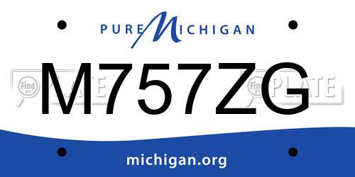 M757ZG Michigan License Plate
