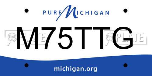 M75TTG Michigan License Plate