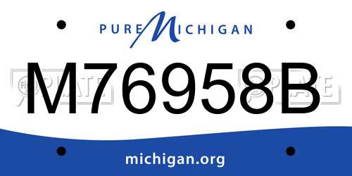 M76958B Michigan License Plate