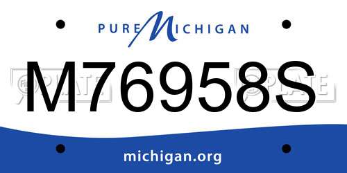 M76958S Michigan License Plate