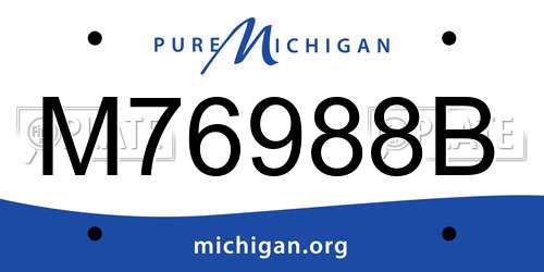 M76988B Michigan License Plate