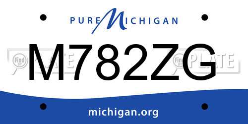 M782ZG Michigan License Plate