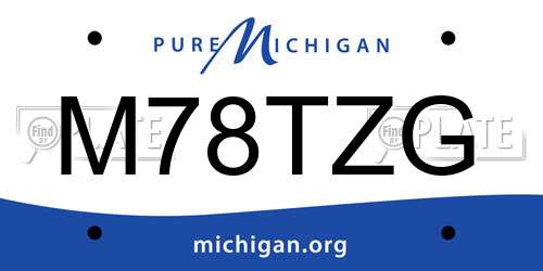 M78TZG Michigan License Plate