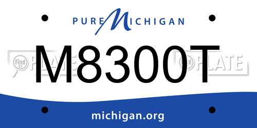 M8300T Michigan License Plate