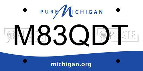 M83QDT Michigan License Plate