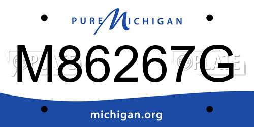 M86267G Michigan License Plate