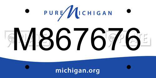 M867676 Michigan License Plate