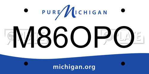 M86OPO Michigan License Plate