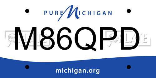 M86QPD Michigan License Plate