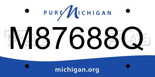 M87688Q Michigan License Plate