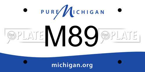 M89 Michigan License Plate