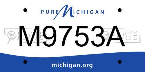 M9753A Michigan License Plate