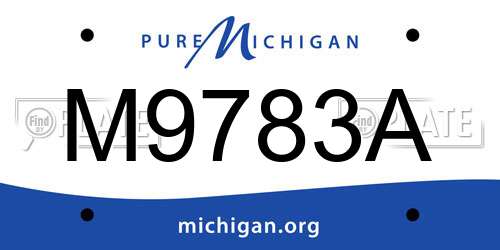 M9783A Michigan License Plate
