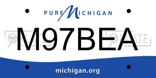 M97BEA Michigan License Plate