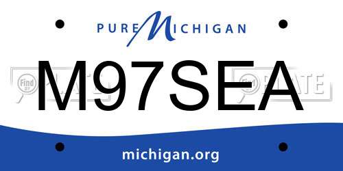 M97SEA Michigan License Plate