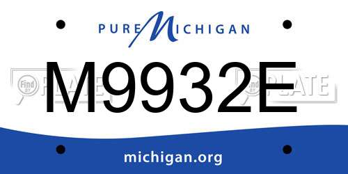 M9932E Michigan License Plate