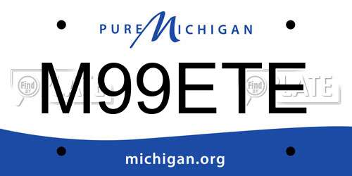M99ETE Michigan License Plate
